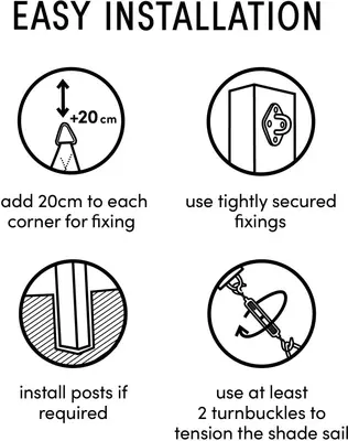 Platinum Sun & Shade schaduwdoek coolfit 500x500x500cm antraciet - afbeelding 6