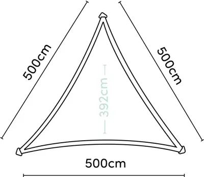 Platinum Sun & Shade schaduwdoek coolfit 500x500x500cm greige - afbeelding 2