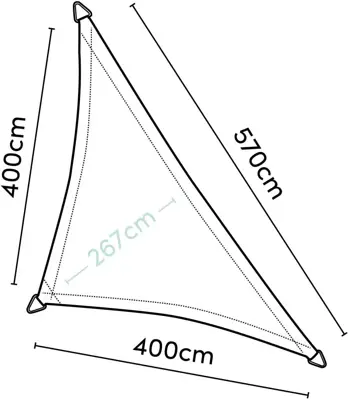 Platinum Sun & Shade schaduwdoek coolfit 570x400x400cm antraciet - afbeelding 4