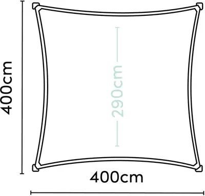 Platinum Sun & Shade schaduwdoek dreamsail 400x400cm grijs - afbeelding 4