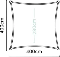 Platinum Sun & Shade schaduwdoek dreamsail 400x400cm grijs - afbeelding 2