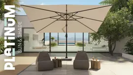 Platinum Sun & Shade zweefparasol challenger t1 premium 350x350cm havana - afbeelding 9