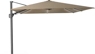 Platinum Sun & Shade zweefparasol challenger t2 glow 300x300cm taupe - afbeelding 2