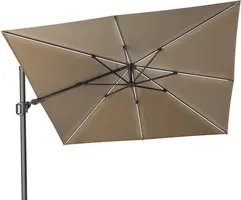 Platinum Sun & Shade zweefparasol challenger t2 glow 300x300cm taupe - afbeelding 1