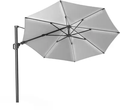 Platinum Sun & Shade zweefparasol challenger t2 glow 350cm lichtgrijs - afbeelding 1