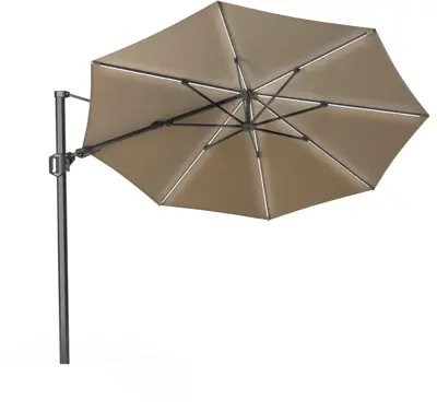 Platinum Sun & Shade zweefparasol challenger t2 glow 350cm taupe - afbeelding 1