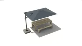 Platinum Sun & Shade zweefparasol challenger t2 premium 260x350cm havana - afbeelding 4