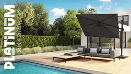 Platinum Sun & Shade zweefparasol challenger t2 premium matt black 350x260cm jet black - afbeelding 7