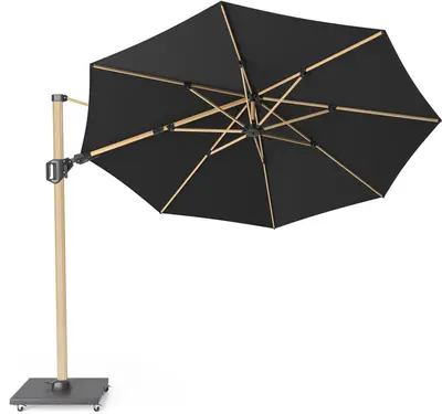 Platinum Sun & Shade zweefparasol challenger t2 premium oak 350cm faded black - afbeelding 1