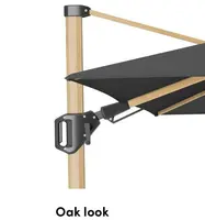 Platinum Sun & Shade zweefparasol challenger t2 premium oak 350cm faded black - afbeelding 7