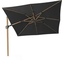 Platinum Sun & Shade zweefparasol challenger t2 premium teak 300x300cm faded black kopen?