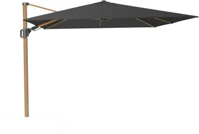 Platinum Sun & Shade zweefparasol challenger t2 premium teak 300x300cm faded black - afbeelding 2