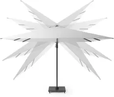 Platinum Sun & Shade zweefparasol challenger t2 premium teak 300x300cm faded black - afbeelding 5