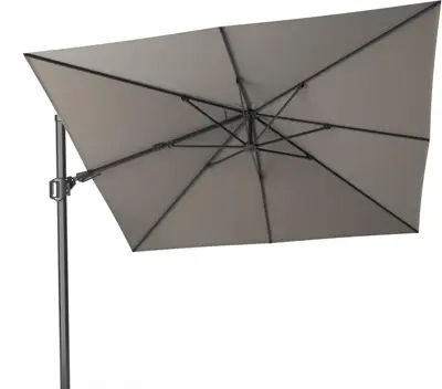 Platinum Sun & Shade zweefparasol challenger t2 premium vierkant 300x300cm manhattan - afbeelding 1