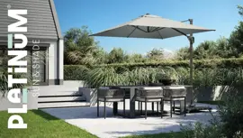 Platinum Sun & Shade zweefparasol voyager t1 300cm taupe - afbeelding 8