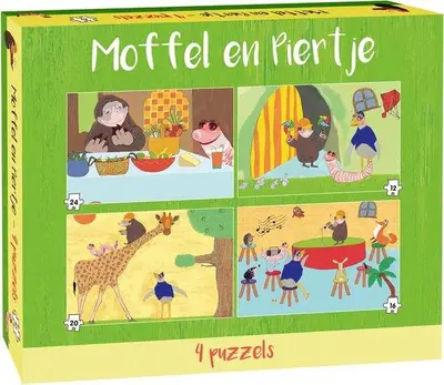 Plenty Gifts puzzel moffel en piertje 4 in 1 24st