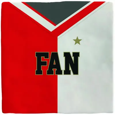 Plenty Gifts tegeltje keramiek 010 fan 10x10cm rood, wit - afbeelding 1