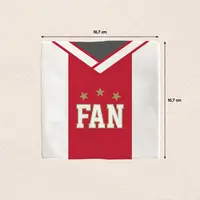 Plenty Gifts tegeltje keramiek 020 fan 10x10cm rood, wit - afbeelding 2