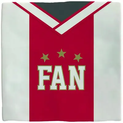 Plenty Gifts tegeltje keramiek 020 fan 10x10cm rood, wit - afbeelding 1
