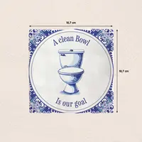 Plenty Gifts tegeltje keramiek a clean bowl 10x10cm blauw, wit - afbeelding 2
