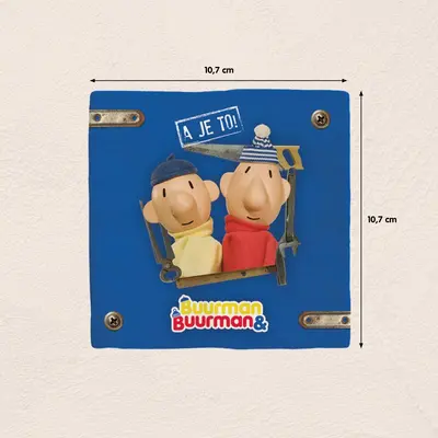 Plenty Gifts tegeltje keramiek a je to 10x10cm blauw - afbeelding 2