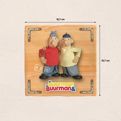 Plenty Gifts tegeltje keramiek a je to 10x10cm bruin - afbeelding 2