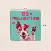 Plenty Gifts tegeltje keramiek be pawsitive 10x10cm groen - afbeelding 2