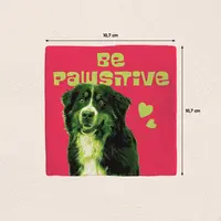 Plenty Gifts tegeltje keramiek be pawsitive 10x10cm roze - afbeelding 2