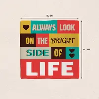 Plenty Gifts tegeltje keramiek bight side of life 10x10cm multi - afbeelding 2