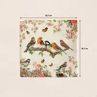 Plenty Gifts tegeltje keramiek birds 10x10cm multi - afbeelding 2