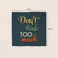 Plenty Gifts tegeltje keramiek don't think too much 10x10cm grijs - afbeelding 2