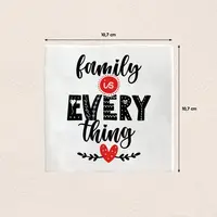 Plenty Gifts tegeltje keramiek family is everything 10x10cm wit - afbeelding 2