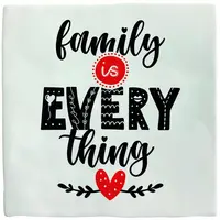Plenty Gifts tegeltje keramiek family is everything 10x10cm wit - afbeelding 1