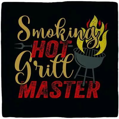 Plenty Gifts tegeltje keramiek grill master 10x10cm zwart - afbeelding 1