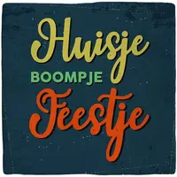 Plenty Gifts tegeltje keramiek huisje boompje feestje 10x10cm grijs - afbeelding 1