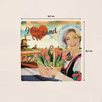 Plenty Gifts tegeltje keramiek i love holland 10x10cm multi - afbeelding 2