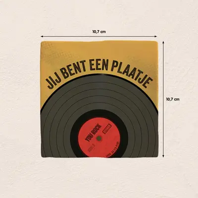 Plenty Gifts tegeltje keramiek jij bent een plaatje 10x10cm geel - afbeelding 2