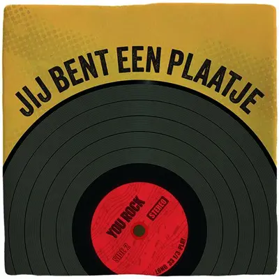 Plenty Gifts tegeltje keramiek jij bent een plaatje 10x10cm geel - afbeelding 1