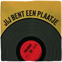 Plenty Gifts tegeltje keramiek jij bent een plaatje 10x10cm geel - afbeelding 1