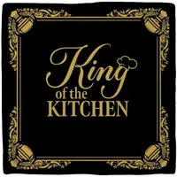 Plenty Gifts tegeltje keramiek king of the kitchen 10x10cm zwart - afbeelding 1