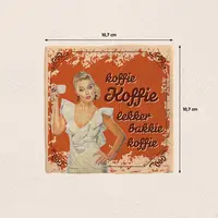 Plenty Gifts tegeltje keramiek koffie 10x10cm bruin - afbeelding 2