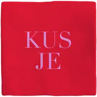 Plenty Gifts tegeltje keramiek kusje 10x10cm roze - afbeelding 1