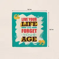 Plenty Gifts tegeltje keramiek live your life 10x10cm groen - afbeelding 2