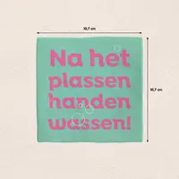 Plenty Gifts tegeltje keramiek na het plassen 10x10cm groen - afbeelding 2