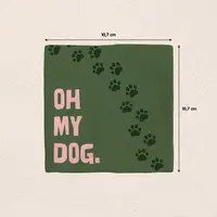 Plenty Gifts tegeltje keramiek oh my dog 10x10cm groen - afbeelding 2