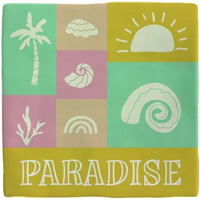 Plenty Gifts tegeltje keramiek paradise 10x10cm multi - afbeelding 1