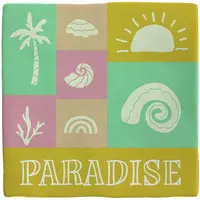 Plenty Gifts tegeltje keramiek paradise 10x10cm multi - afbeelding 1