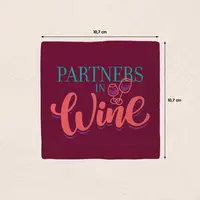 Plenty Gifts tegeltje keramiek partners in wine 10x10cm paars - afbeelding 2