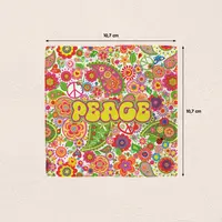 Plenty Gifts tegeltje keramiek peace 10x10cm multi - afbeelding 2