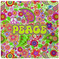 Plenty Gifts tegeltje keramiek peace 10x10cm multi - afbeelding 1